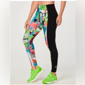 Zumba Wear Free to Create High Waisted Ankle Length Leggings Size M